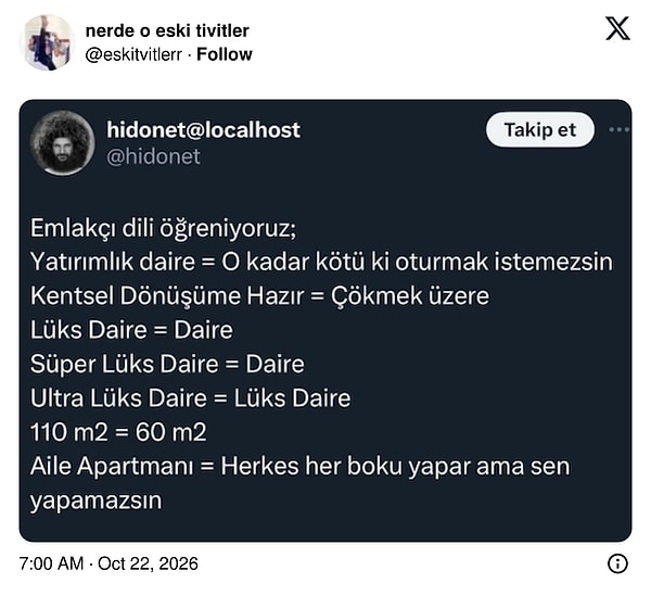 Eski tweetler de hatırlandı.