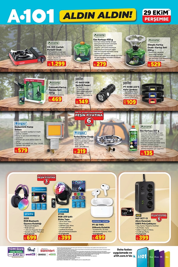 Aorcamp Çantalı Portatif Ocak 1.299 TL