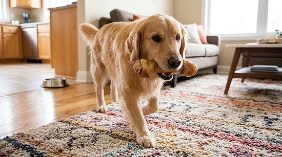 What It Really Means When Your Dog Carries Food to the Carpet