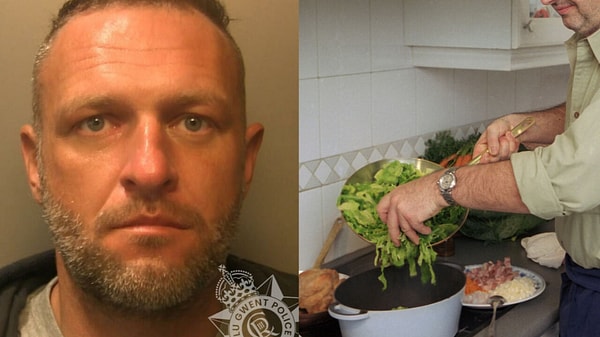 Kadının dolabındaki malzemelerle yemek pişirdi, yerleri sildi