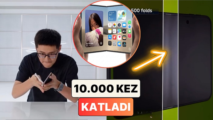Teknoloji Yorumcusu Tim Pan Apple'ın İlk Katlanabilir Telefonu iPhone Duo'yu 10 Bin Kez Katlayarak Test Etti