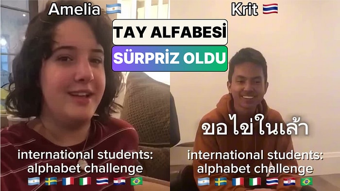 Yedi Farklı Ülkeden Gelen Öğrencilerin Alfabe Challenge'ında Tayland Kahkahaya Boğdu