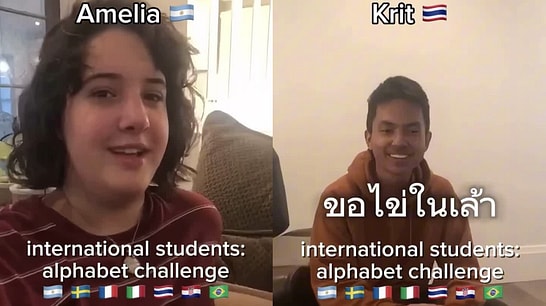 International Students from Seven Nations Try Viral Alphabet Challenge in Native Tongues