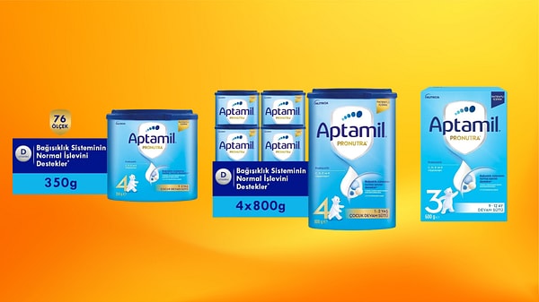 Aptamil çocuk devam sütlerinde sepette net %15 indirim!