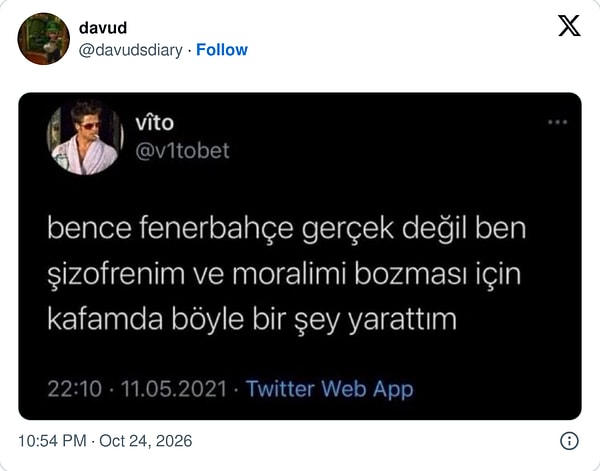 Fenerbahçe'yi şizofreniyle açıklayan teori