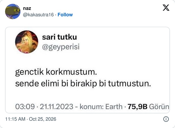 Korkarak bırakılan elin yıllar sonraki hesabı