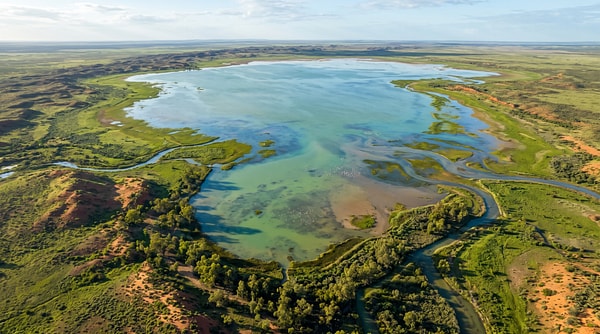 Queensland'deki şiddetli muson yağışları nehirleri taşırdı ve sular Kati Thanda-Lake Eyre'ye ulaştı.