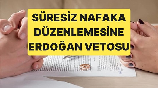 Süresiz Nafaka İçin Hazırlanan Taslak Cumhurbaşkanı Erdoğan'dan Onay Alamadı