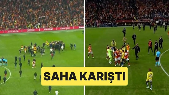 Galatasaray-Fenerbahçe Derbisinde Son Düdükle Birlikte Büyük Bir Kavga çıktı