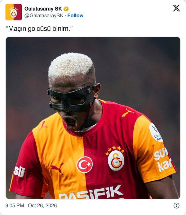 İsmail Kartal'a bir gönderme de Osimhen üzerinden yapıldı.