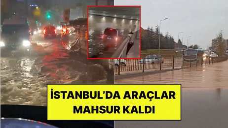 İstanbul'da Sağanak Hayatı Olumsuz Etkiledi: Yollar Göle Döndü, Trafik Durma Noktasına Geldi