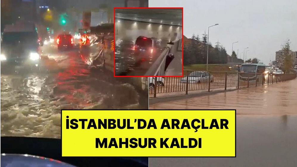 İstanbul'da Sağanak Hayatı Olumsuz Etkiledi: Yollar Göle Döndü, Trafik Durma Noktasına Geldi
