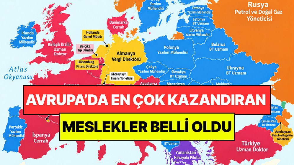 Avrupa'da Ülke Ülke En Çok Kazandıran Meslekler Belli Oldu: Zirvedeki İsimler Şaşırttı