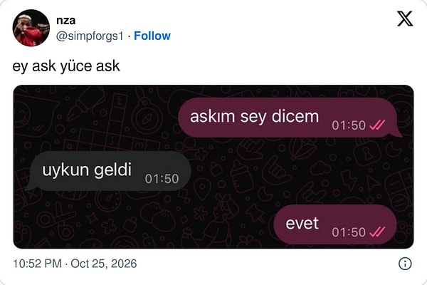 Konuşma uykuya yenildi.