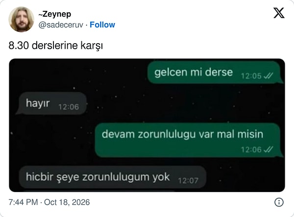 Özgürlük bildirgesi 12:07'de yayımlandı.