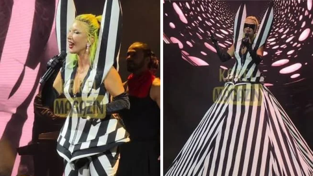 Hande Yener’in Harbiye konserindeki kendine özgü kostümü, sosyal medyada kısa sürede gündem oldu.