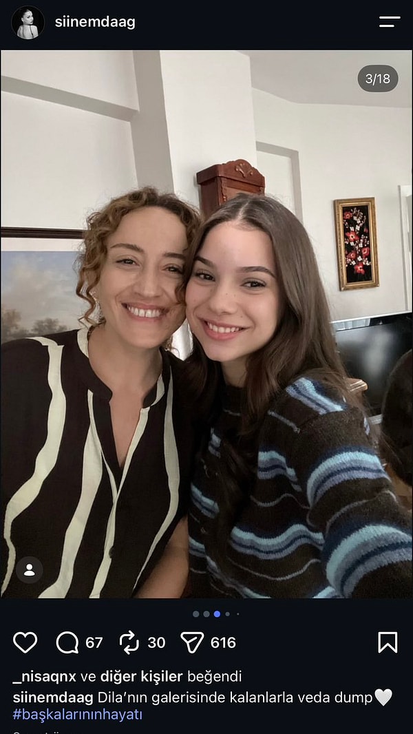 Perihan'a Sefirin Kızı'nın Müge'si Esra Kızıldoğan, Dila'ya ise genç oyuncu Sinem Dağ hayat veriyordu.