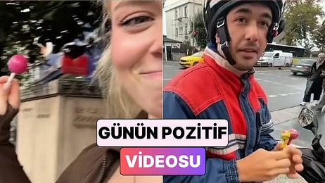 İstanbul'u Gezerken Lolipopunu Düşüren Yabancı Bir İçerik Üreticisi Motokuryenin Jestini Paylaştı