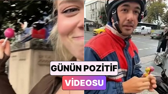 İstanbul'u Gezerken Lolipopunu Düşüren Yabancı Bir İçerik Üreticisi Motokuryenin Jestini Paylaştı