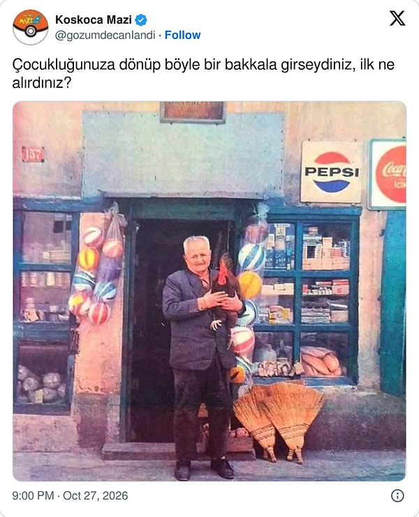 Her şey, bu paylaşımın yapılmasıyla başladı ve çocukluğuna gidenler, bakkaldan ilk ne alacaklarını yazdı.