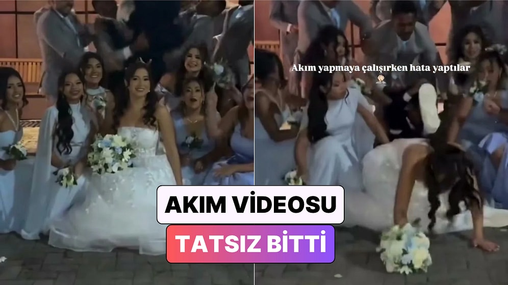 Düğünde Akım Videosu Çekmek İsteyen Çift Beklenmedik Bir Kaosla Karşılaştı