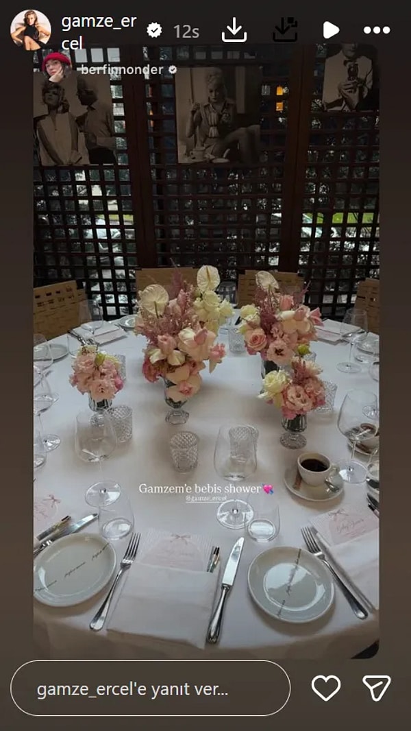 Sürpriz baby shower pembe tonlar ve çiçeklerle süslendi.