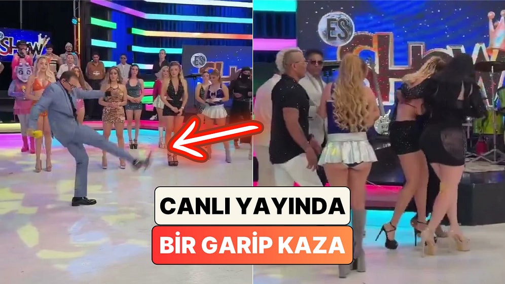 Meksika'da Canlı Yayında Sunucunun Tekmelediği Drone Bir Modelin Yüzüne Çarptı