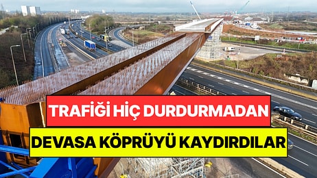 Ne Yol Kapandı, Ne Trafik Durdu: Tam 4 Bin 750 Tonluk Köprüyü 9 Saatte Kaydırdılar