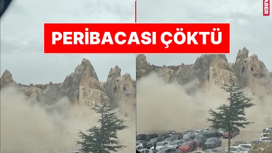 Kapadokya'da Peribacası Çöktü: Ölü ve Yaralılar Var! Çökme Anları Kamerada