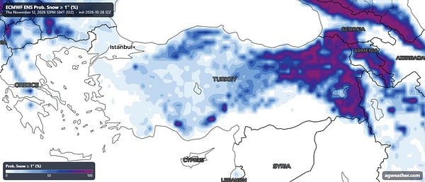 İlk Kar Kasımın İkinci Haftasında Bekleniyor