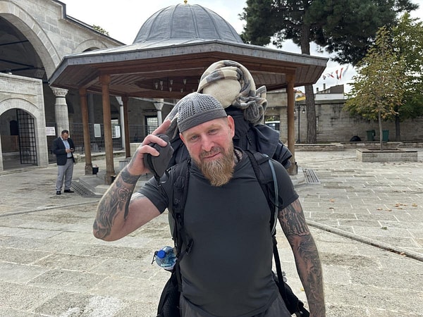Müslüman olduktan sonra Umar ismini alan Andreas Lemke, yolculuğunun 88'inci gününde Babaeski'ye ulaştı.