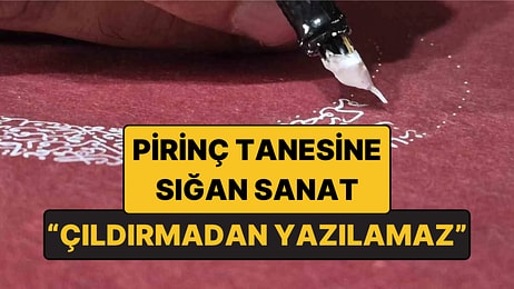 Ustaların "Çıldırmadan Yazılamaz" Dediği Gubari Hattıyla İstiklal Marşı'nı Ay Yıldıza Yazdı