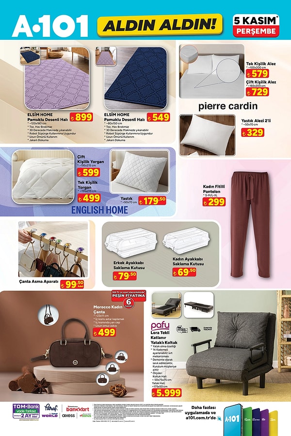 Elsim Home Pamuklu Desenli Halı ~120x180 cm 899 TL