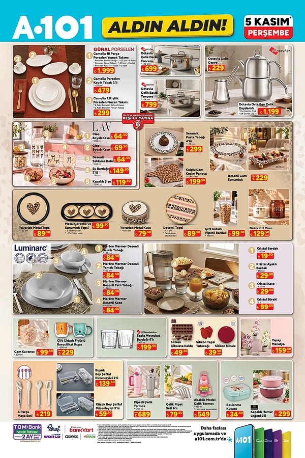 Güral Porselen Camelia 18 Parça Porselen Yemek Takımı 1.999 TL