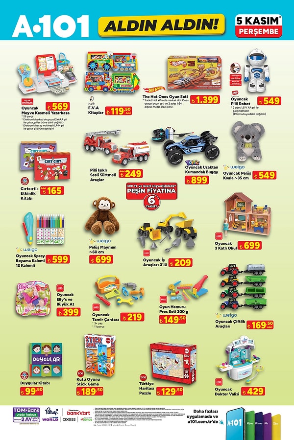 Uçar Oyuncak Meyve Kesmeli Yazarkasa 569 TL