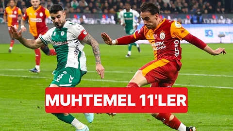 Galatasaray Konya Deplasmanında Sahaya Çıkıyor, Üç Oyuncu Kart Sınırında: Muhtemel 11'ler