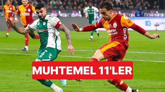 Galatasaray Konya Deplasmanında Sahaya Çıkıyor, Üç Oyuncu Kart Sınırında: Muhtemel 11'ler