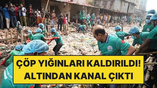 Çöpün Altında Kalan Kanal Gönüllülerle Temizlendi