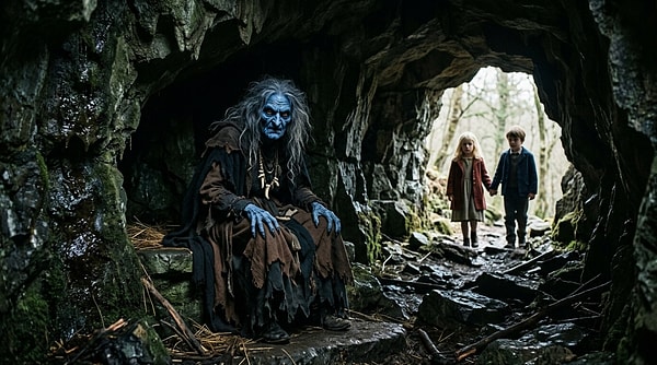 5. Black Annis: Mağarasında Çocukları Bekleyen Mavi Yüzlü Cadı