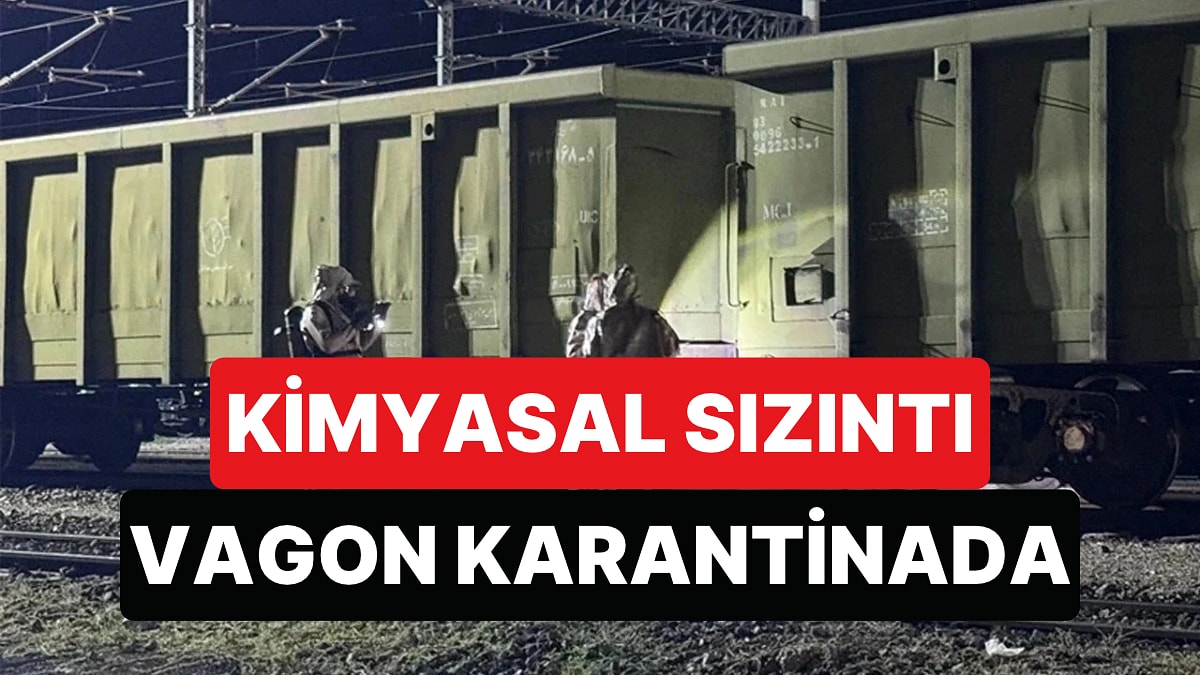 Kayseri'de Yük Treninde Nitrik Asit Taşıyan Vagonda Sızıntı Tespit Edildi