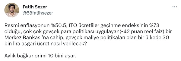 Bir ekonomik görüşe göre enflasyon döngüsünü tetikliyor.