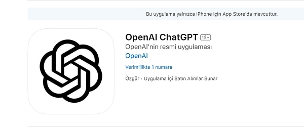 Henüz beta sürümündeyken dünyada en çok aktif kullanıcıya sahip platform olmayı başaran ChatGPT, yeni uygulamasıyla da bu başarıyı sürdürdü ve App Store'un belirli kategorilerinde şimdiden birinci sıraya yerleşti.