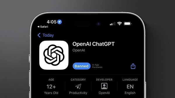 Konu hakkında bu zamana kadar hiç bir açıklamaya yapmayan firma, beklenmedik kararından sadece birkaç gün önce ChatGPT'nin iOS cihazları için hazırlanan uygulamasına izin vermişti.