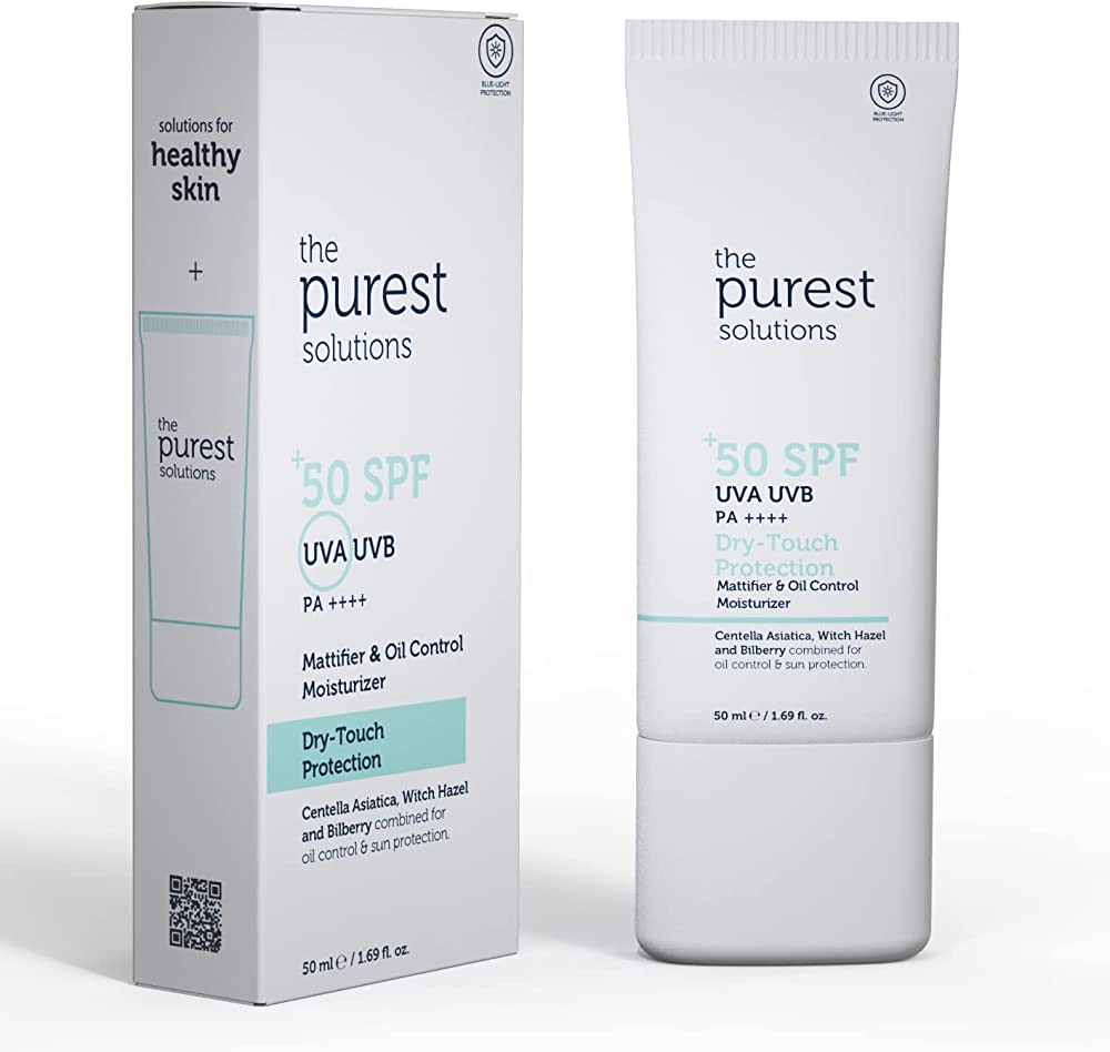 7. The Purest Yağlı Ciltler İçin Mat Bitişli Güneş Kremi 50+ SPF Dry-Touch Protection