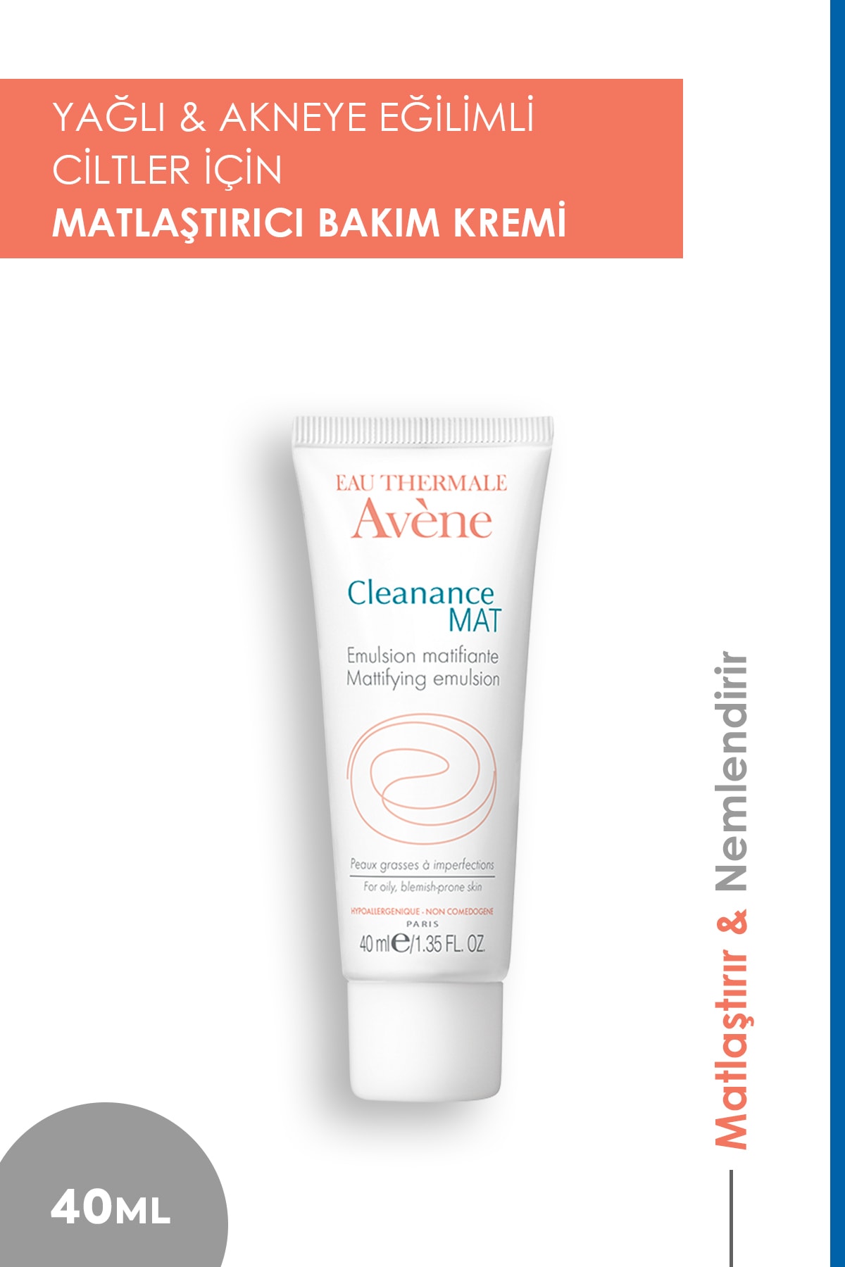 8. Avene Cleanance Mattifying Emulsion Yağlı Ciltler İçin Nemlendirici