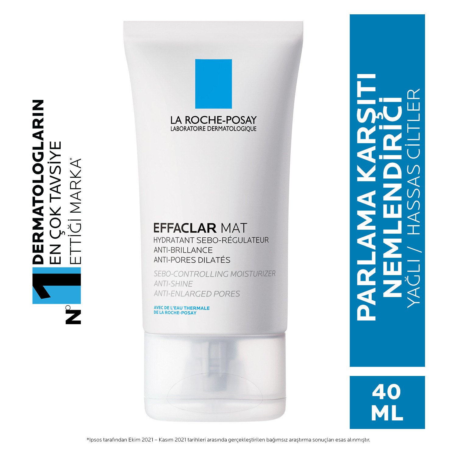 13. La Roche-Posay Effaclar Mat+ Parlama Karşıtı Nemlendirici Bakım Kremi