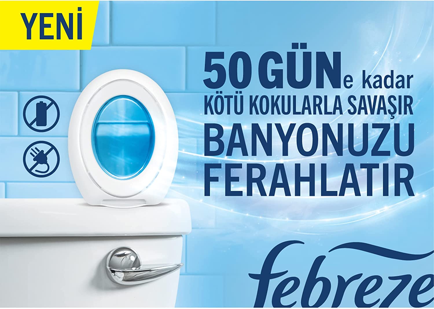 3. Febreze Hava Ferahlatıcı Banyo Oda Kokusu