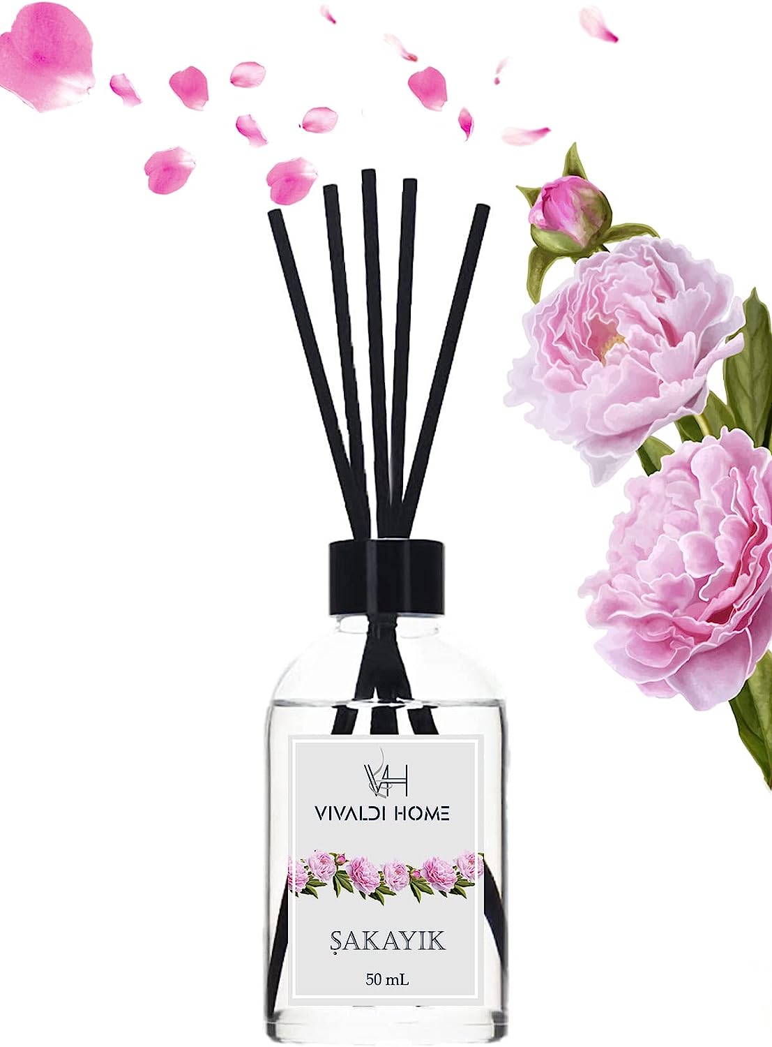 6. Vivaldi Home Esansiyel Yağ Şakayık Çubuklu Oda Kokusu