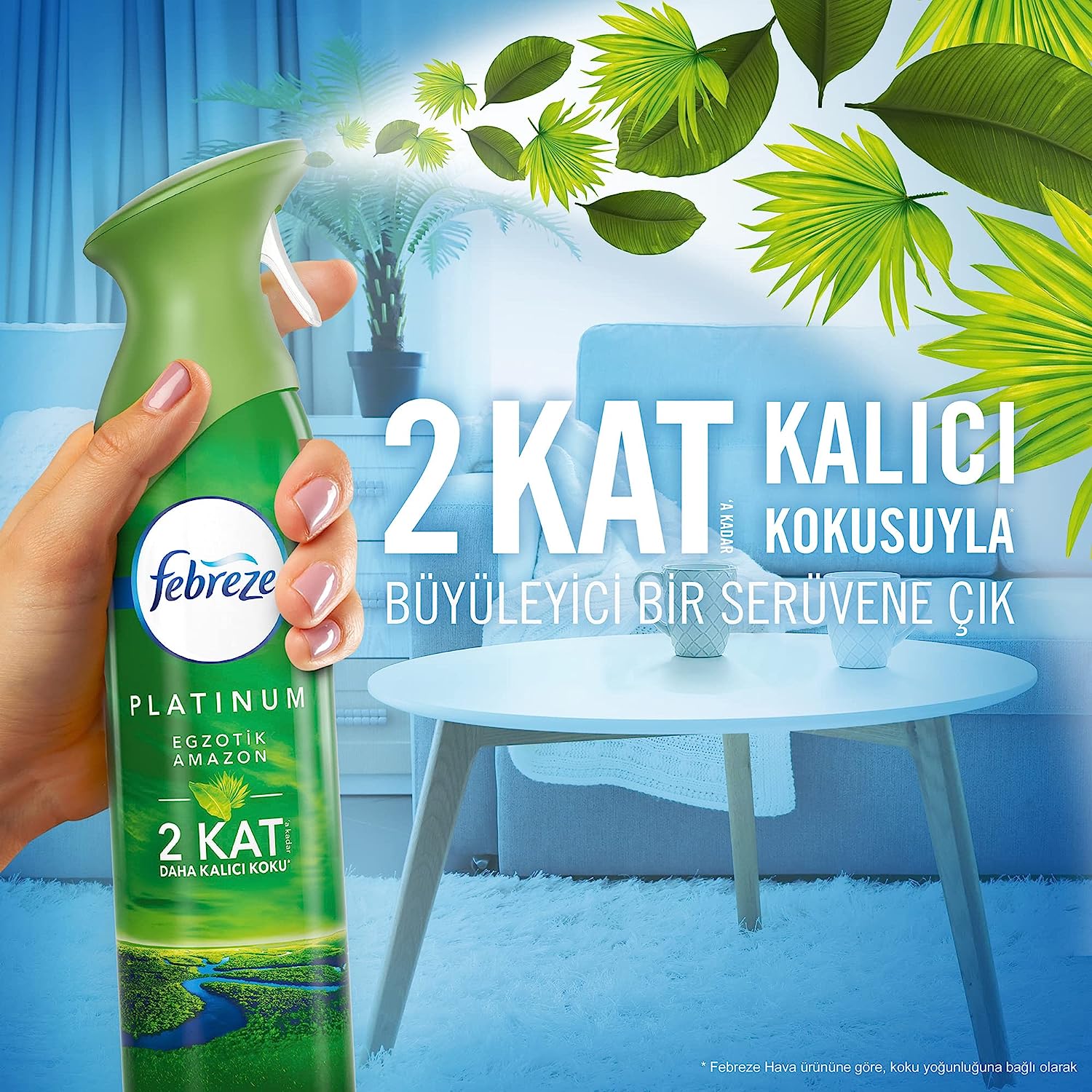 11. Febreze Platinum Egzotik Amazon Hava Ferahlatıcı Oda Kokusu