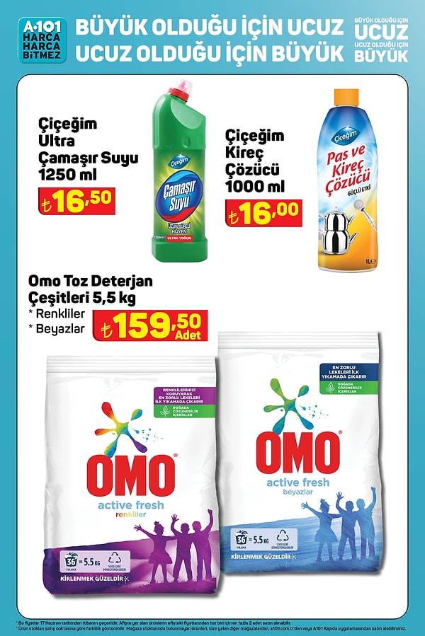 17 Haziran tarihinden itibaren geçerli;